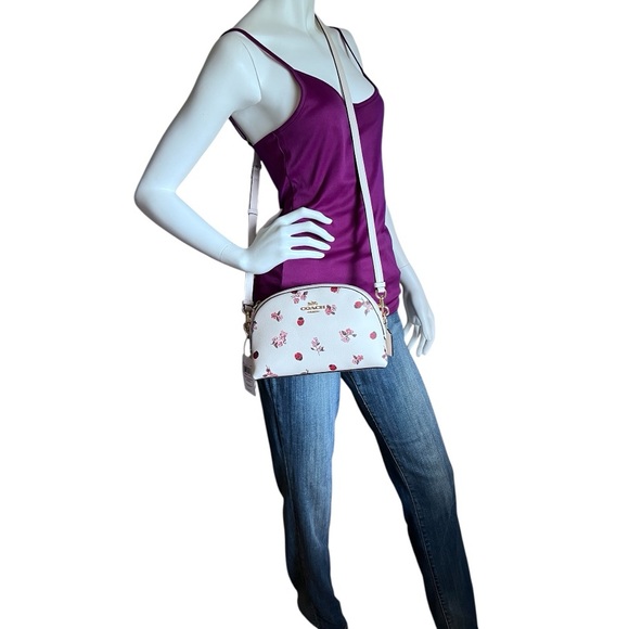 Coach Madi Crossbody w/ Ladybug Floral Print CU273 Chalk Multi Bag - Picture 3 of 9